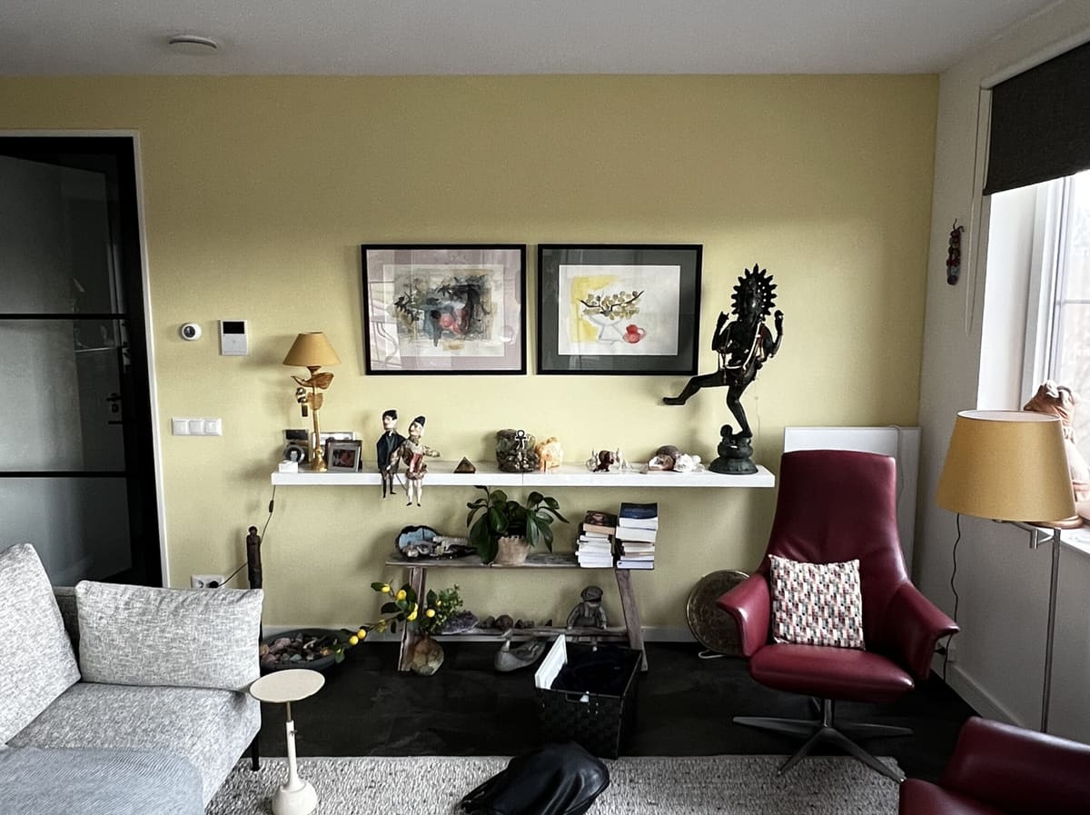 een-dag-interieurstyling-utrecht-woonkamer-livv-edit 5 Woonkamer voor een dag interieurstyling met kunst, fauteuils en persoonlijke accessoires